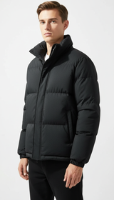 OURYE Men's Quilted Puffer Jacket - Relaxed in Camel