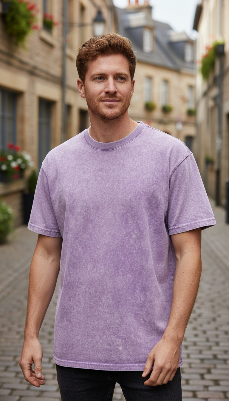 OURYE Men's Cotton T-Shirt - Oversized in Black