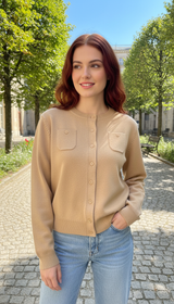 OURYE women's wool knit cardigan — Additional view