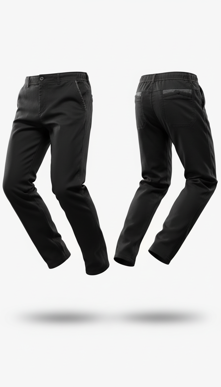 Hochwertige Lyocell-Stoff Freizeithose Herren Einfarbige Business Fashion Straight Chinos Grau Marken Hose Männer