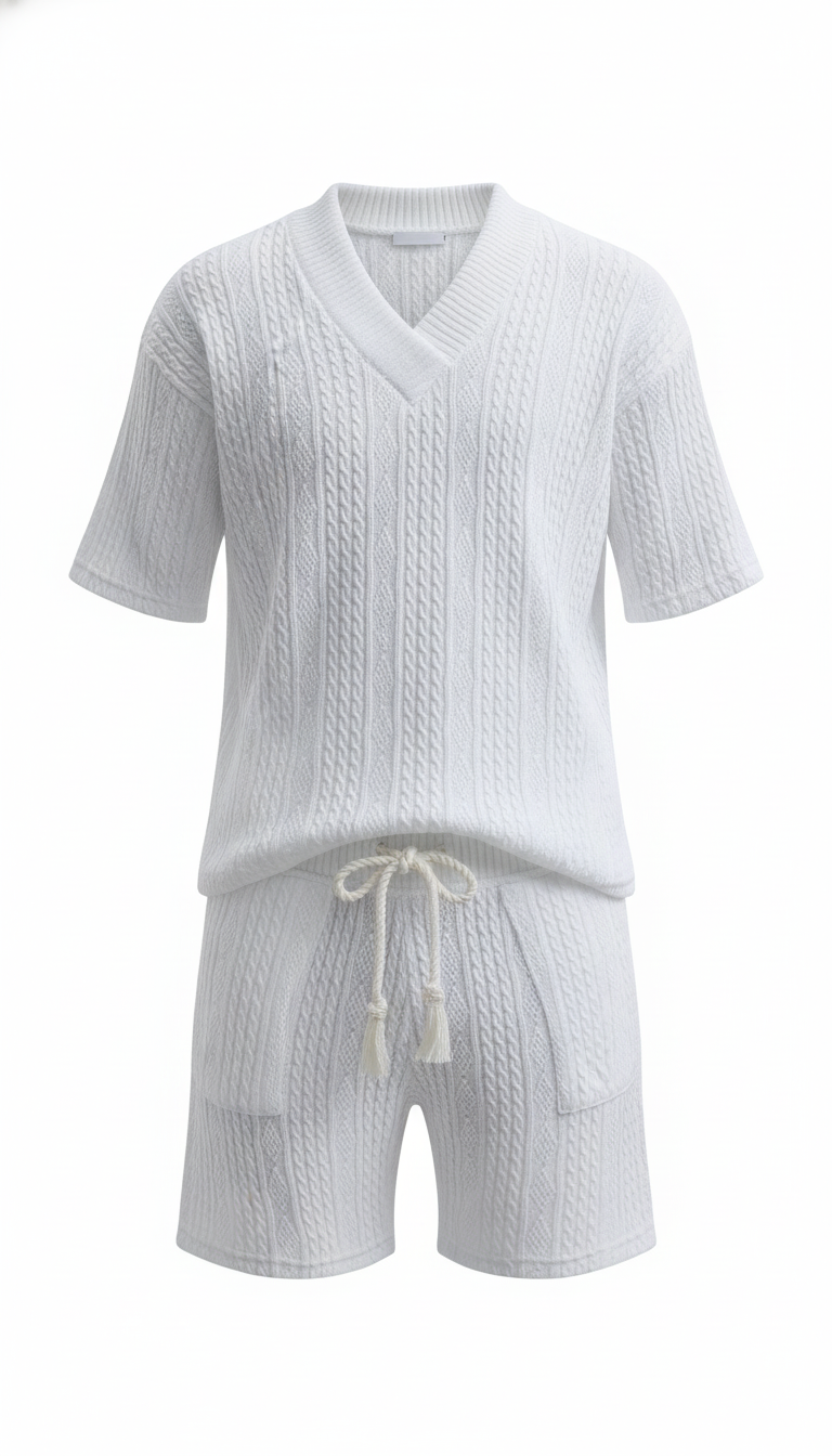 OURYE Men's Knit Two-Piece Set - Relaxed in Navy