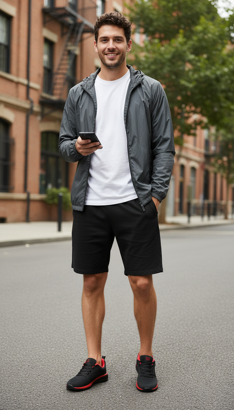 Men's Lightweight Running Shoes - Breathable Air Mesh - Side View