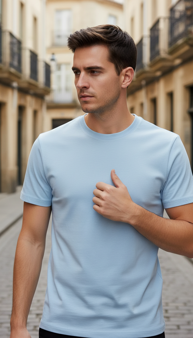 OURYE Men's Cotton T-Shirt - Oversized in Black