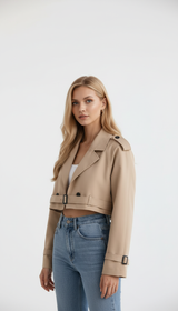 OURYE Women's Trench Jacket - Cropped