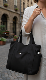 OURYE Women's Canvas Tote Bag - Structured in Ivory