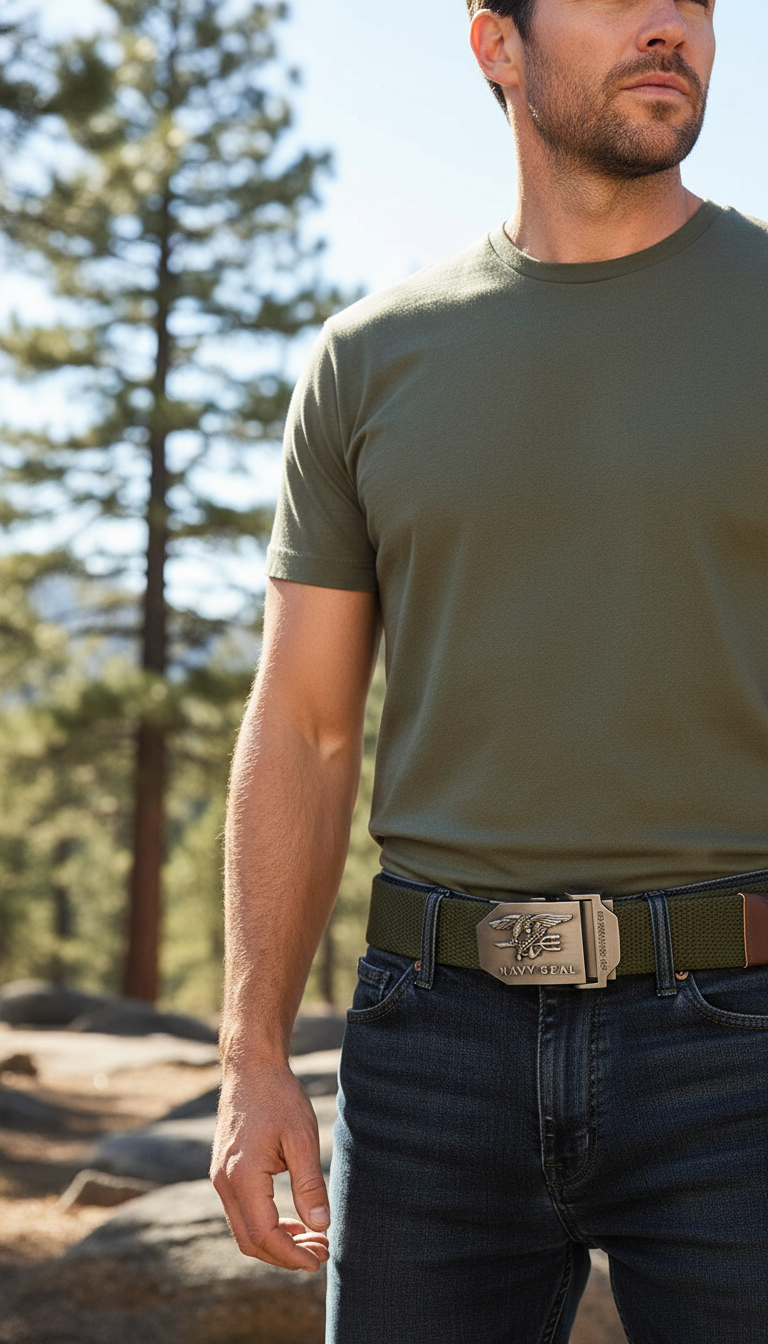 Navy Seal Canvas Military Belt – Premium Leather - Image 6