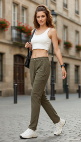 Women's Stretch Hiking Pants - Waterproof Outdoor Cargo Trousers