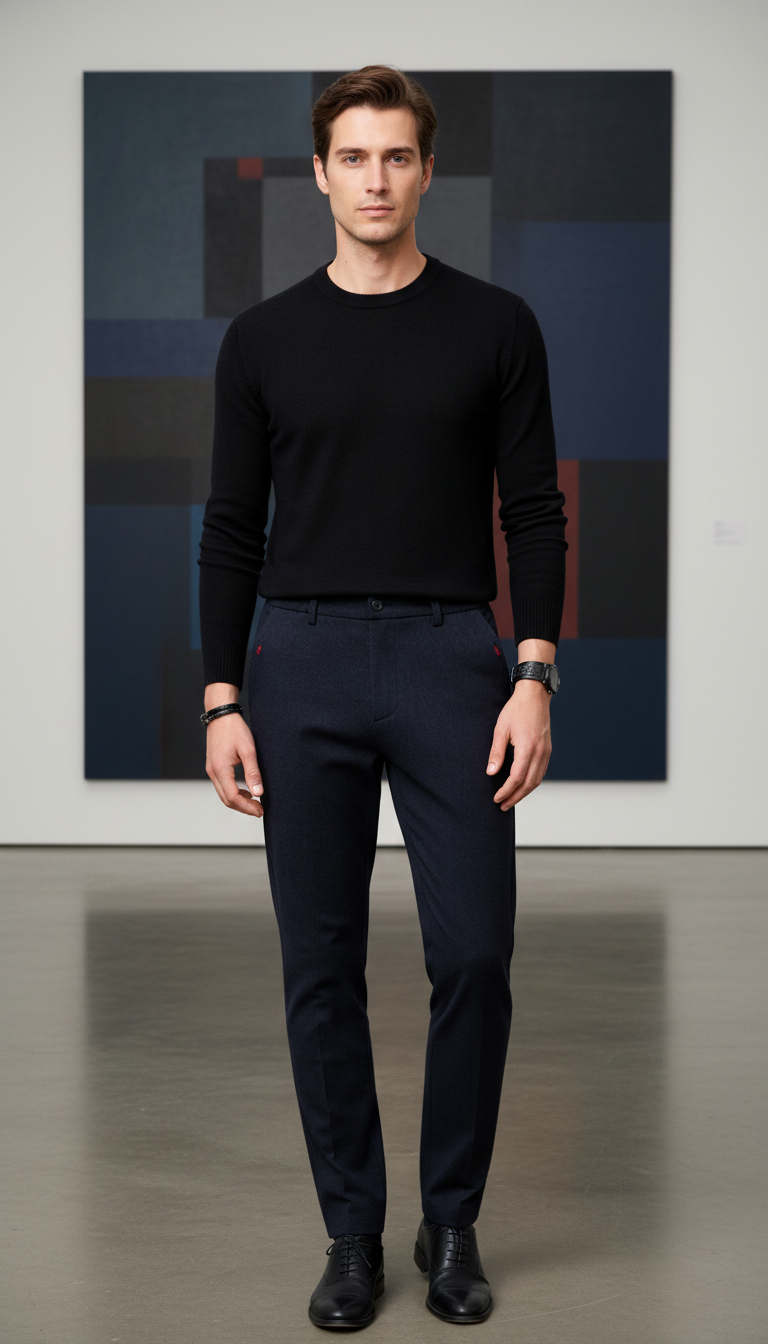 Men's Slim Fit Business Casual Pants - Elastic - Image 6