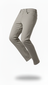OURYE Men's Cotton Chino Trousers - Straight in Stone