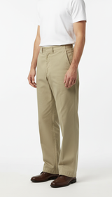 OURYE Men's Cotton Chino Trousers - Straight in Khaki