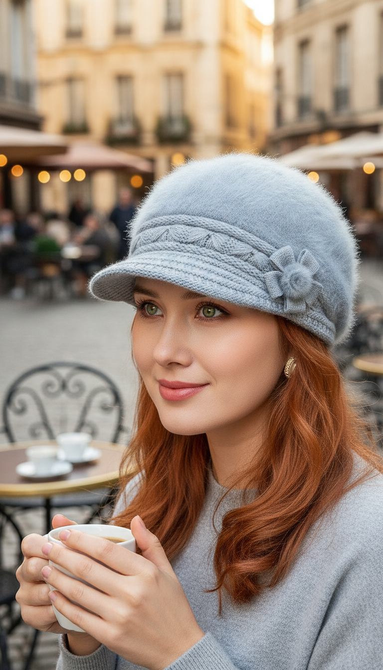 Women's Hat & Scarf Set - Faux Fur - Image 11