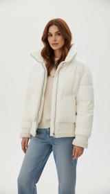 OURYE Women's Down Puffer Jacket - Loose in Grey