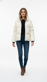 OURYE Women's Down Puffer Jacket - Loose in White