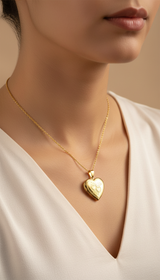 Heart Locket Pendant Necklace - Stainless Steel Memorial - Image 5