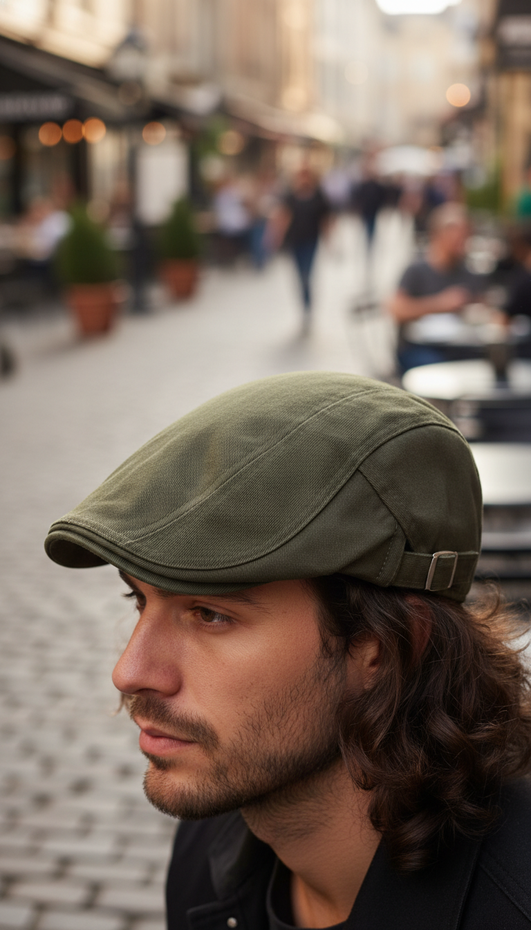 Men's Solid Colour Newsboy Cap - Lightweight Flat - Image 10