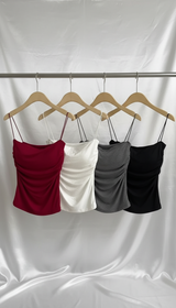 Women's Ribbed Cami Tank Top - Fitted Sleeveless - Front View