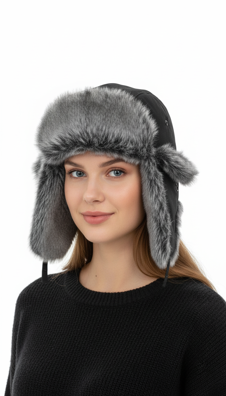OURYE Down Winter Hats - Black